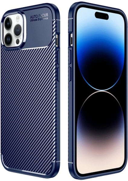 iPhone 14 Pro Max Kılıf Ultra Slim Fiber Karbon Silikon Parmak Izi ve Leke Yapmaz Şık Tasarım