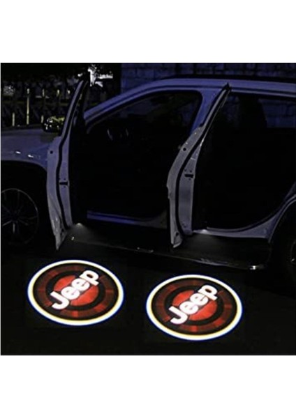 Jeep Kapı Altı Logo Pilli Uyumlu Mesafe ve Işık Sensörlü