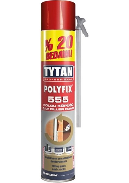 Polyfix Sıkma Köpük 555 gr 3'lü Paket