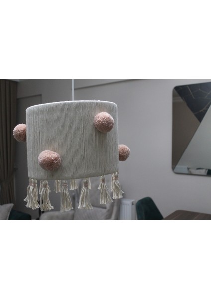 Makrome Avize Çocuk /genç/oturma Ekru Somon Renk