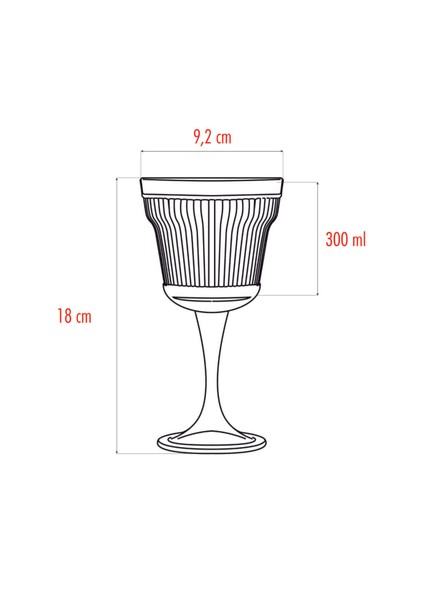 Akrilik Beyaz Tekli Kadeh & Su Meşrubat Kahve Yanı Bardağı 300 ml ( Cam Değildir )