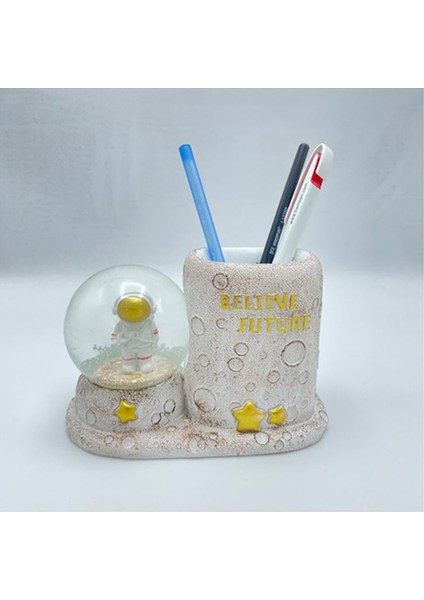 Astronot Işıklı Cam Kar Küresi Kalemlik fiyatları