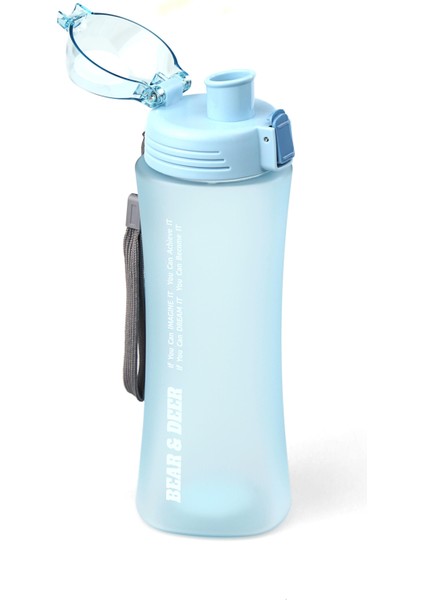 Buzlu Mavi Otomatik Kapak Matara 660 ml - MT0025