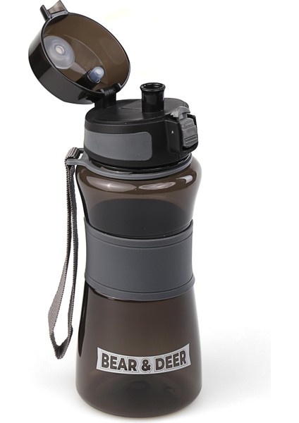 Otomatik Kapak Silikon Tutacaklı Klipsli Mor Matara 700 ml - MT0029