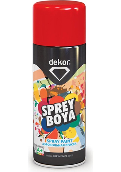 Dekor Efektli Akrilik Sprey Boya Kırmızı 400 ml