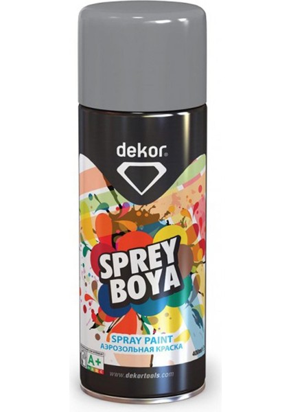 Dekor Efektli Akrilik Sprey Boya Gümüş Gri 400 ml modelleri