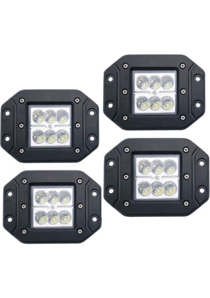 4 Adet 6 Ledli 4500 Lümen Off Road Gömme Sis Lambası