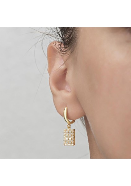 Zirkontaşlı Altın Kaplama 925 Gümüş Küpe fiyatları