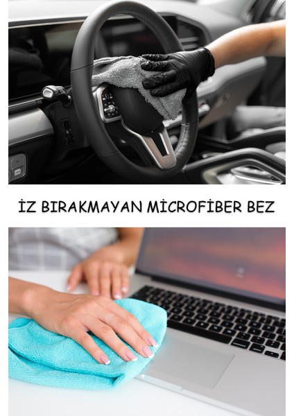 Microfiber 4'lü Iz Bırakmayan Temizlik ve Cam Bezi 30 x 40 cm