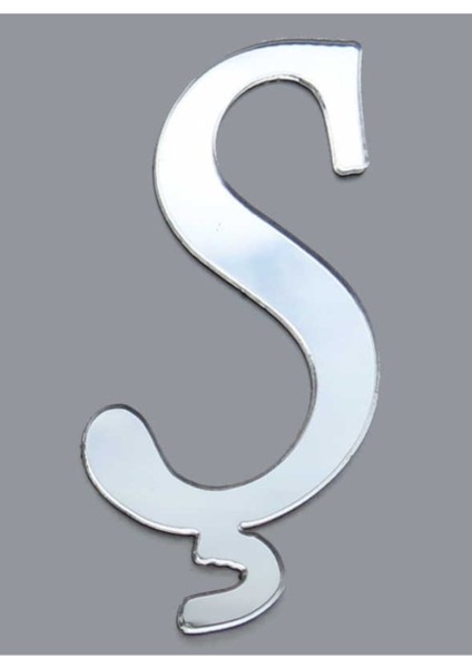 Pleksi Harf Gümüş Renk Ş Harfi