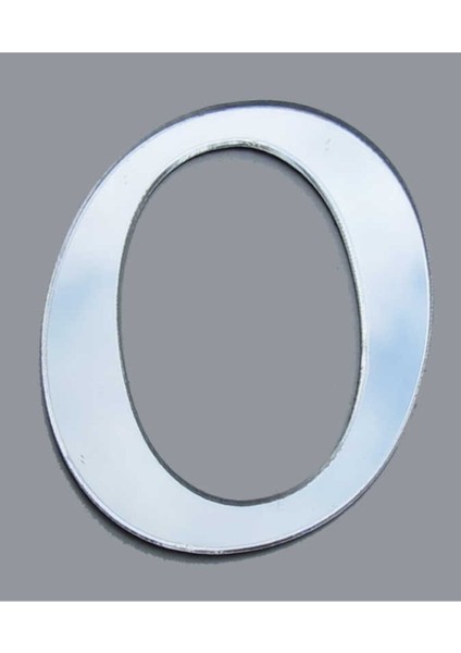 Pleksi Harf Gümüş Renk O Harfi