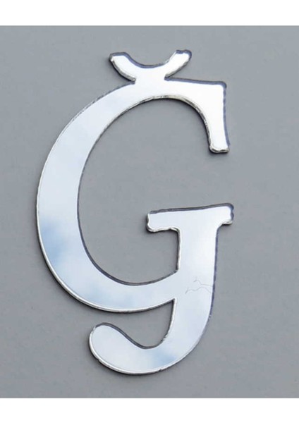 Pleksi Harf Gümüş Renk Ğ Harfi