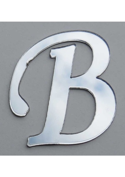 Pleksi Harf Gümüş Renk B Harfi