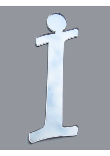 Pleksi Harf Gümüş Renk I Harfi