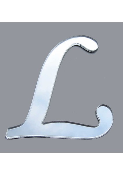 Pleksi Harf Gümüş Renk L Harfi