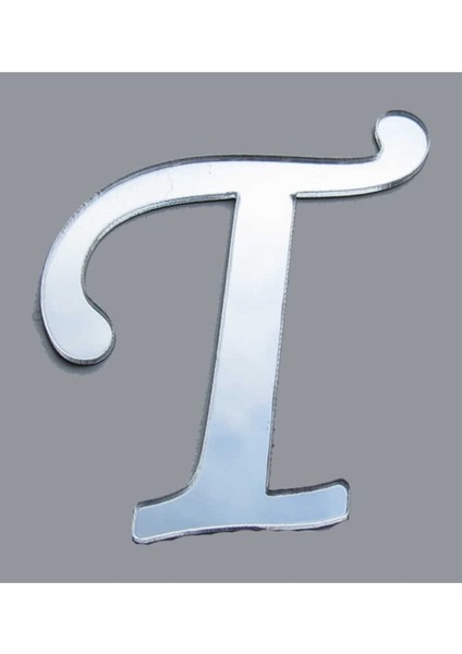 Pleksi Harf Gümüş Renk T Harfi