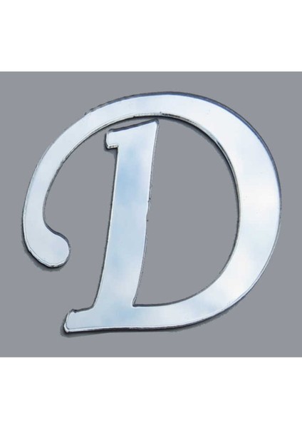 Pleksi Harf Gümüş Renk D Harfi