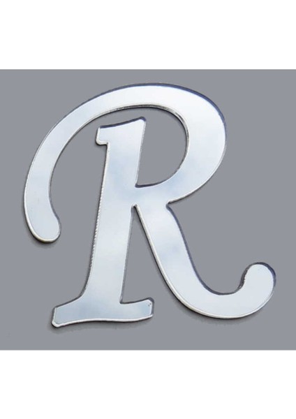 Pleksi Harf Gümüş Renk R Harfi