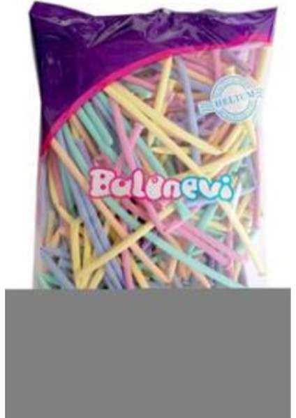 Balon Sosis Modeli Makaron Rengarenk Pakette 100 Adet