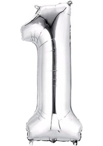 1 Gümüş Balon 100 cm