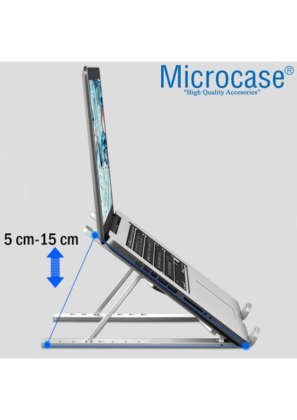 Macbook Notebook Laptop Tablet Plastik Stand Masaüstü Tutucu 10-15.6 Inch - AL3108 Beyaz