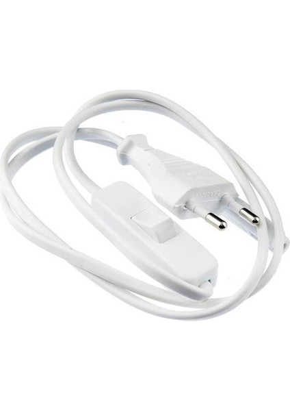 Tek-İş Arapuarlı Fişli Teyp Güç Kablosu Beyaz 1mt