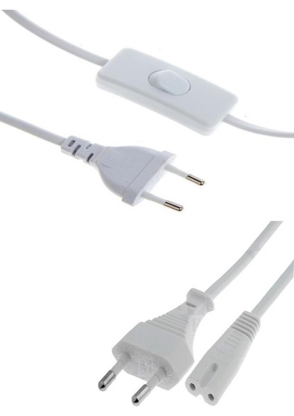 Tek-İş Arapuarlı Fişli Teyp Güç Kablosu Beyaz 1mt fiyatları