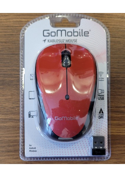 Kırmızı Kablosuz Mouse