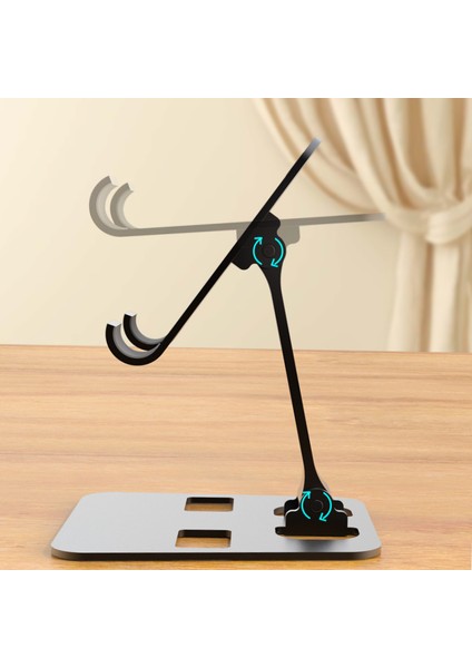 Tamamen Metal Katlanır Alüminyum Alaşımlı Cep Telefonu Masaüstü Standı Düz Standı Tembel Canlı Katlanır Cep Telefonu Standı(Yurt Dışından) modelleri