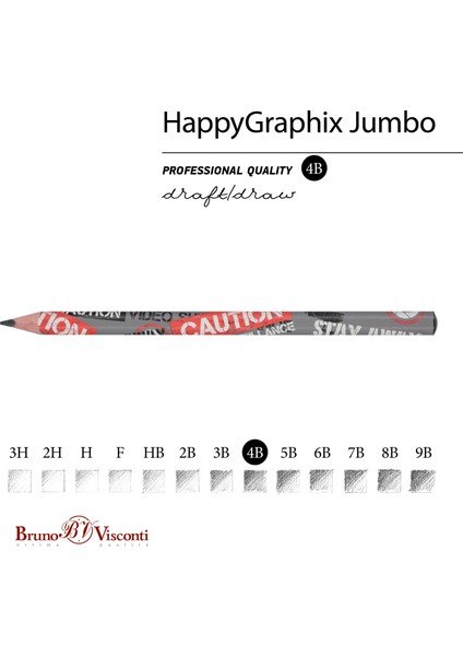 Bruno Visconti Happy Graphix Jumbo Kurşun Kalem 4b 35 mm Kamera