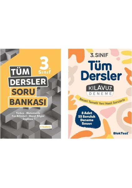 Tudem Yayınları 3. Sınıf Tüm Dersler Soru Bankası Tudem Yayınları + Bloktest Deneme Sınavı