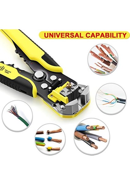 Tel Stripper 24-10 Aw/34-3 Gauge/0.2-6mm Otomatik Tel Stripper Aracı 8 Inç Kendinden Ayarlı Tel Stripper Için Sıkma Aleti(Yurt Dışından) modelleri