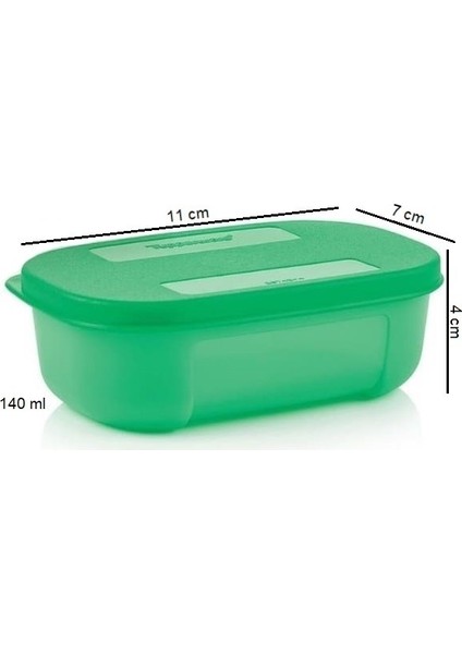 Melek Kap 140 ml Mini Saklama Kabı Yeşil Hsgl