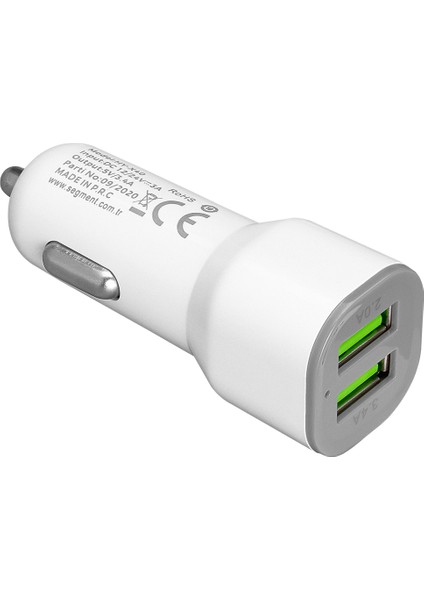HY-X40 3.4A Hızlı Şarj 2 USB Beyaz Araç Şarj Cihazı fırsatları