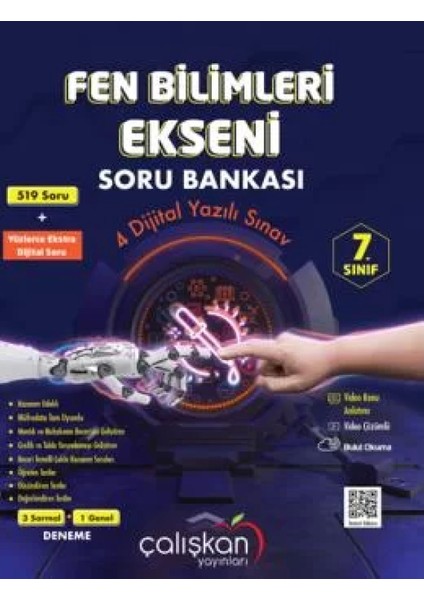 Çalışkan Yayınları 7. Sınıf Fen Bilimleri Ekseni / Soru Bankası