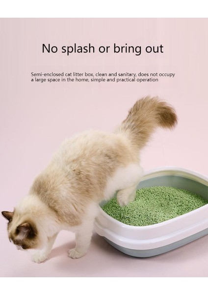 Büyük ve Küçük Yarı Kapalı Kedi Tuvaleti ve Kürek (Yurt Dışından)