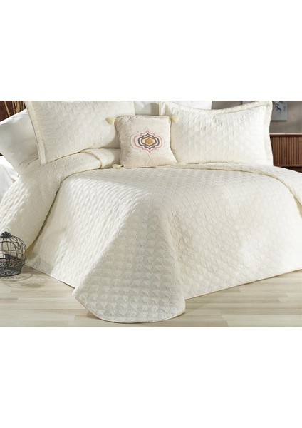 Melodie Çift Kişilik Yatak Örtüsü 4 Parça Krem Krem fiyatları