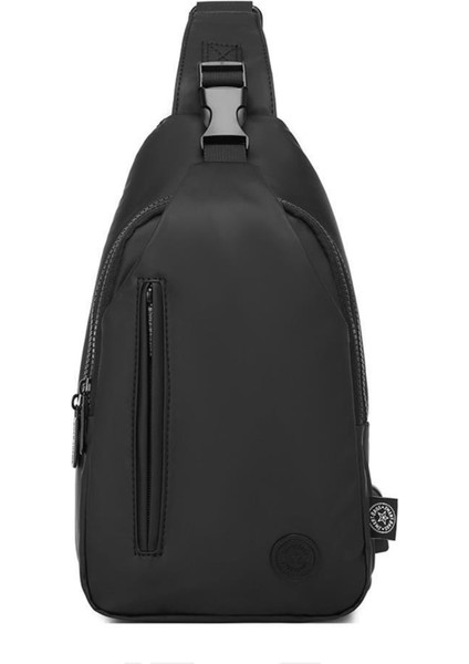 Gumi Kumaş Uniseks Bodybag Omuz Çantası 8654 Siyah