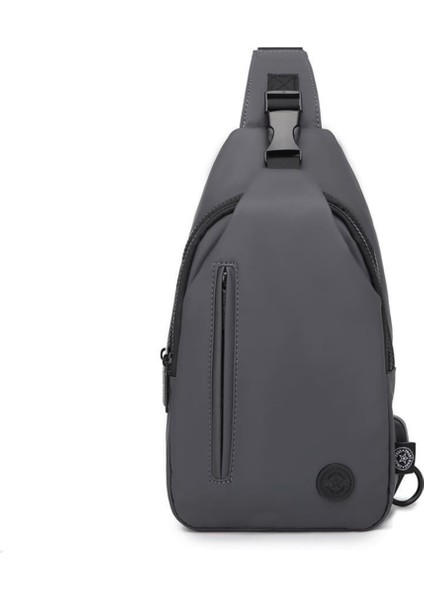 Gumi Kumaş Uniseks Bodybag Omuz Çantası 8654 K.gri