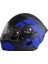 Jk-21 902 Model Güneş Vizörlü Çenededen Açılır Kask - Siyah-Mavi - Xl 1
