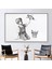 1 Parça Beyaz Çerçeveli Kanvas Tablo, Banksy Child Sanat Eseri, Sokak Sanat, 1