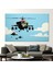 1 Parça Kanvas Tablo, Banksy Helikopter, Pembe Bowtie Helikopterleri Duvar Dekoru, 1