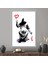 1 Parça Beyaz Çerçeveli Kanvas Tablo, Resim Kanvas Baskı, Aşk Veya Para Banksy Kanvas Poster, 1