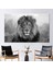 1 Parça Kanvas Tablo, Lion Fotoğraf Baskısı, Vahşi Hayvan Duvar Dekoru, Yaban Hayatı Kanvas, 1