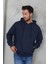 Erkek Oversize Kapüşonlu Kanguru Cepli Ribanalı Uzun Kollu Basic Sweatshirt 1