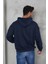 Erkek Oversize Kapüşonlu Kanguru Cepli Ribanalı Uzun Kollu Basic Sweatshirt 5