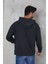 Erkek Oversize Kapüşonlu Kanguru Cepli Ribanalı Uzun Kollu Basic Sweatshirt 5