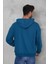 Erkek Oversize Kapüşonlu Kanguru Cepli Ribanalı Uzun Kollu Basic Sweatshirt 5