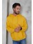 Erkek Oversize Kapüşonlu Kanguru Cepli Ribanalı Uzun Kollu Basic Sweatshirt 2