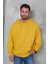 Erkek Oversize Kapüşonlu Kanguru Cepli Ribanalı Uzun Kollu Basic Sweatshirt 1